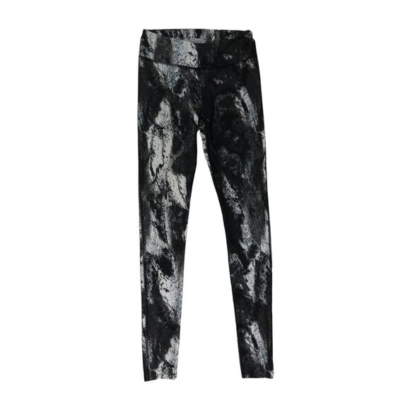 Under Armour Black & White Textured Leggings High Rise Compression Small - Picture 1 of 5